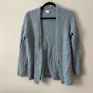 Garnet hill cashmere sweater Blue Open-Front Sweater